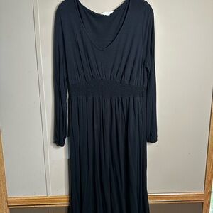 Terra & Sky Black Long Sleeve Dress